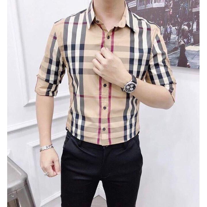 ÁO SƠ MI NAM TAY DÀI KẺ SỌC VÀ HỌA TIẾC SIÊU NGẦU