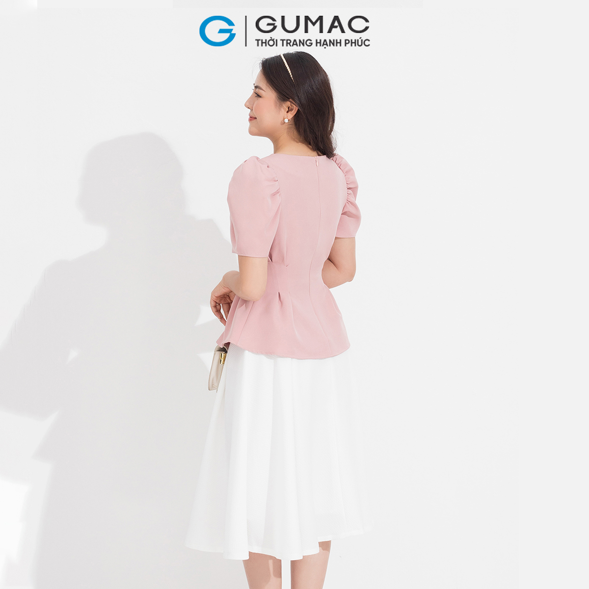 Áo peplum tay nhún GUMAC AD05082