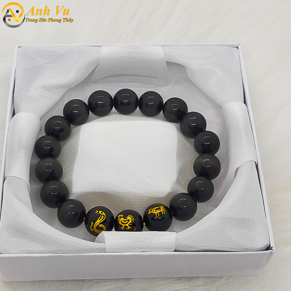 Vòng tam hợp quý nhân tỵ dậu sửu - Vòng tay phong thủy mệnh mộc - May mắn tài lộc
