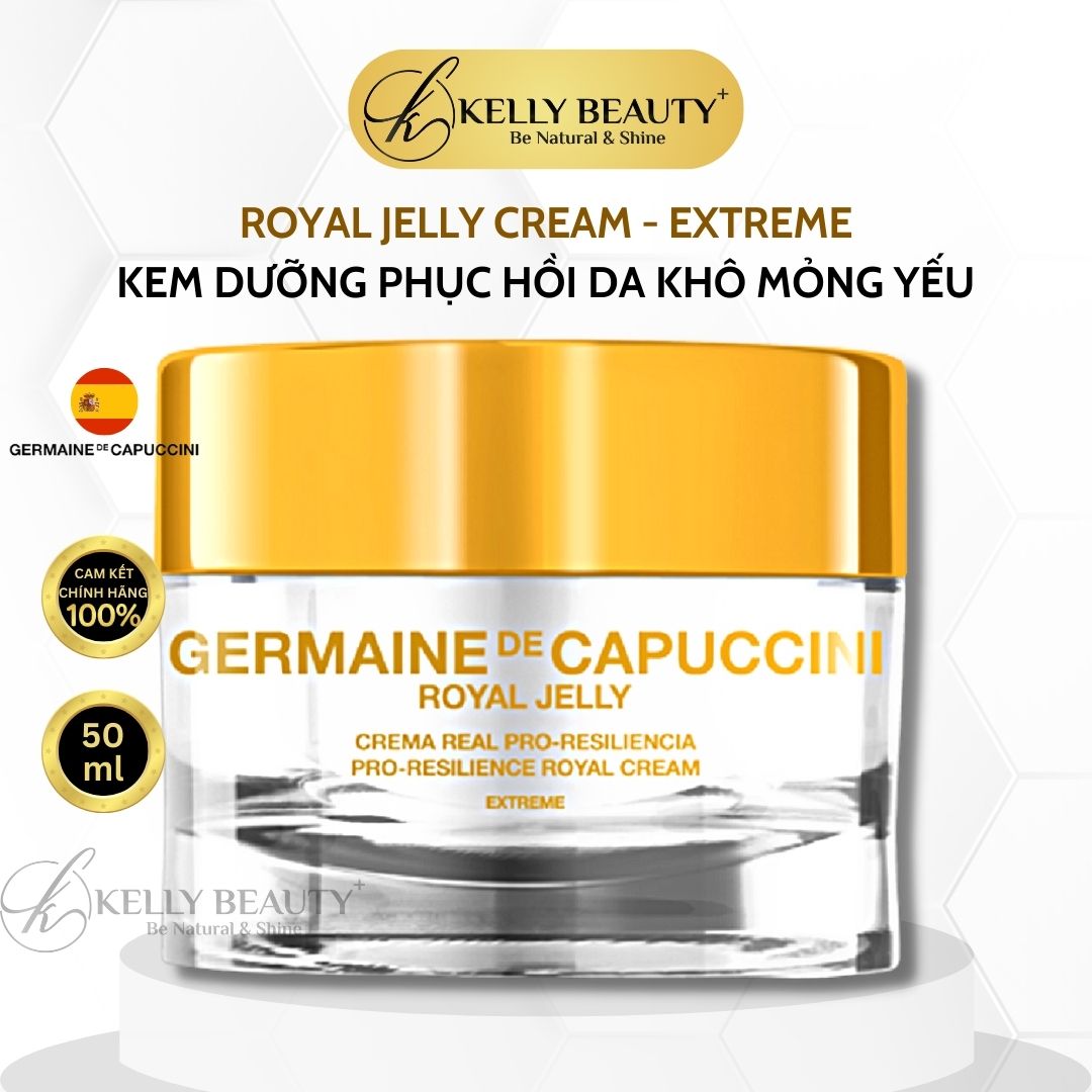 Kem Phục Hồi Cho Da Khô Mỏng Yếu Germaine Royal Jelly Cream Extreme - Giảm Kích Ứng, Làm Dày Da | Kelly Beauty