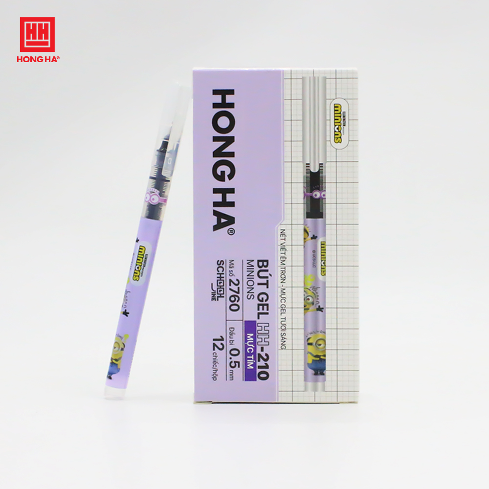 Bút gel Minions - HH - 210 (Xanh, đen, tím) (0.5mm) - 2760