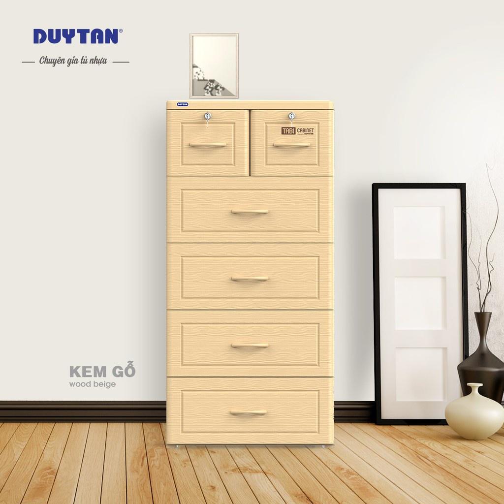 Tủ nhựa Duy Tân 5 tầng Tabi Vân Gỗ 60*48*124cm ( nguyên thùng chưa lắp