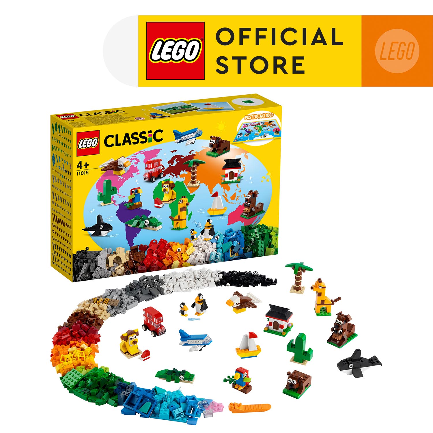 LEGO Classic 11015 Vòng quanh thế giới (950 chi tiết)