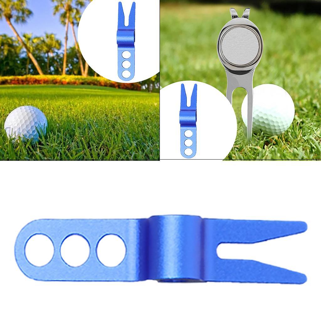 2x Golf Tool Alignment Golf Ball Marker Putting Green Fork Golf Equipments