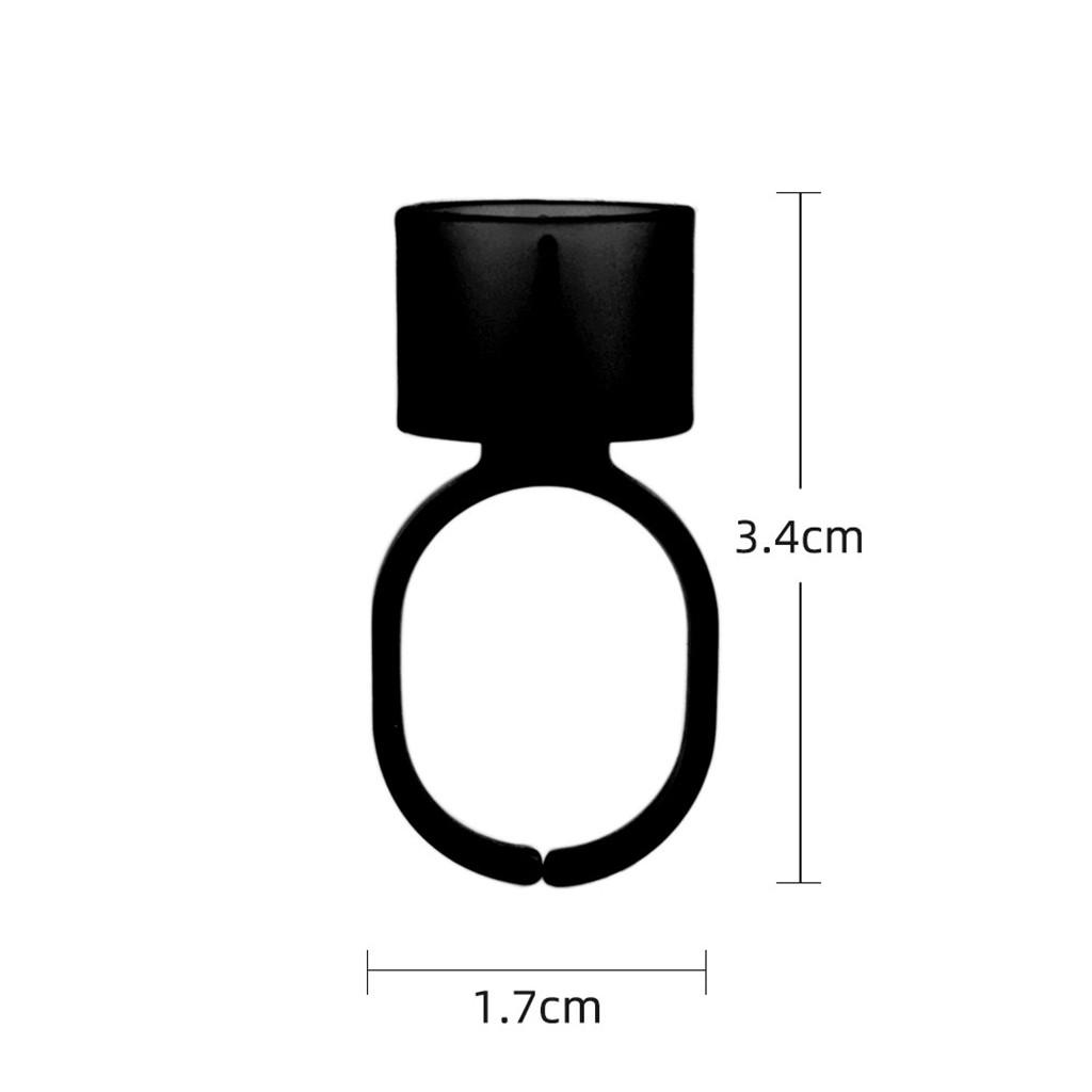 50pcs Disposable Tattoo Ink Cups Pigments Holder Rings with Sponge Black
