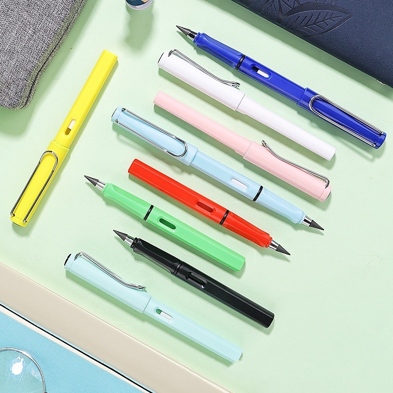 Bút chì vĩnh cửu, Bút chì cho bé lớp 1 không cần gọt siêu bền đẹp nét bút mịn tặng kèm tẩy trong bút