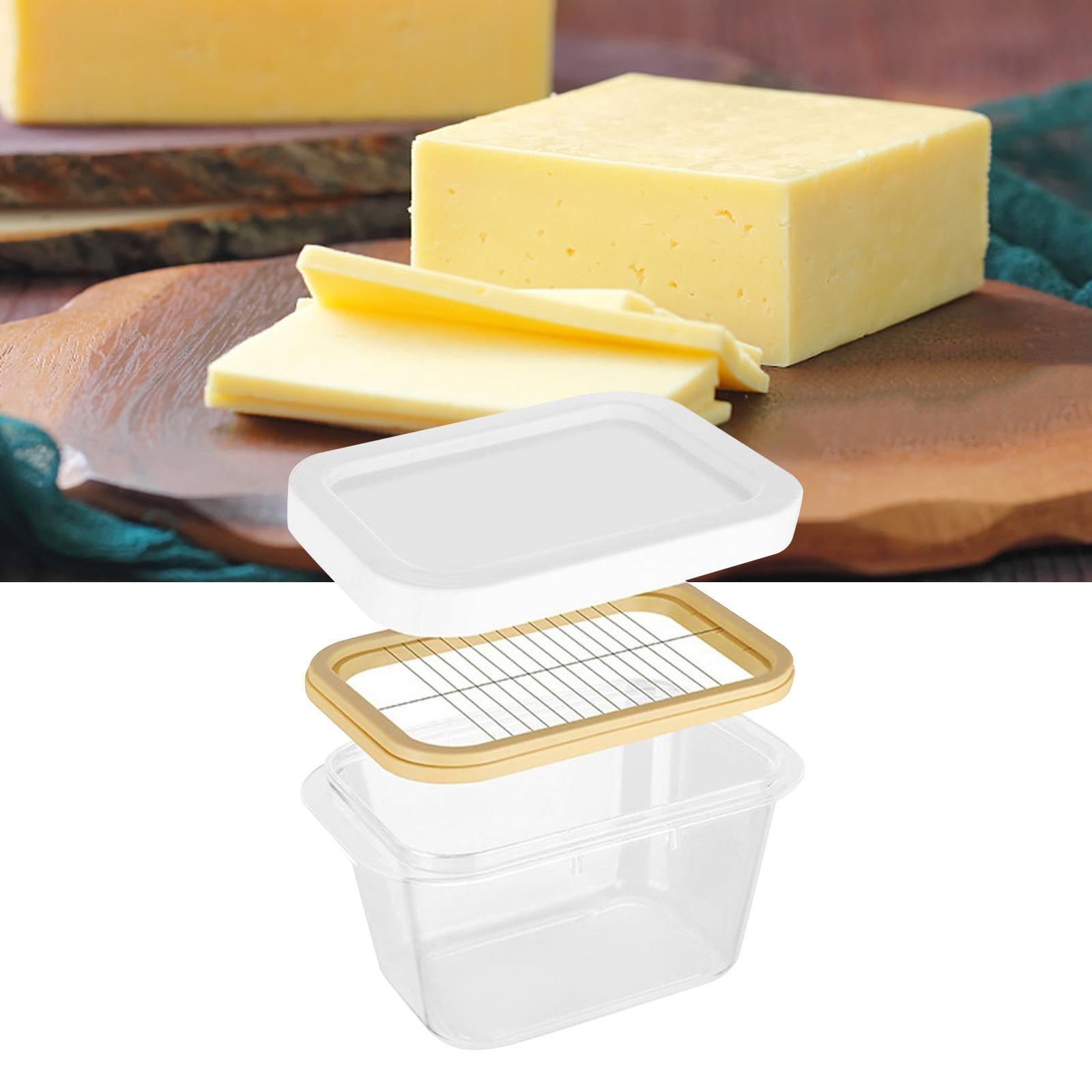 Butter Cutting Box Airtight Lid with Cutter  for Refrigerator Home