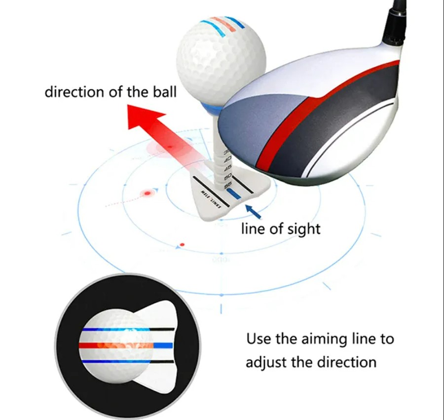 Tee golf thế hệ mới, chất liệu nhựa dẻo, điều chỉnh độ cao theo ý, có vạch kẻ line