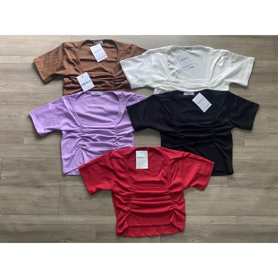 Áo croptop nữ ,Áo croptop, tay ngắn có cổ kiểu polo thời trang đẹp form rộng sexy cá tính thể thao đủ màu