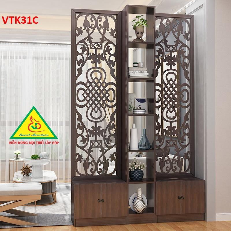 Tủ kệ trang trí kiêm vách ngăn phòng khách , nhà bếp VTK31A - Nội thất lắp ráp Viendong Adv