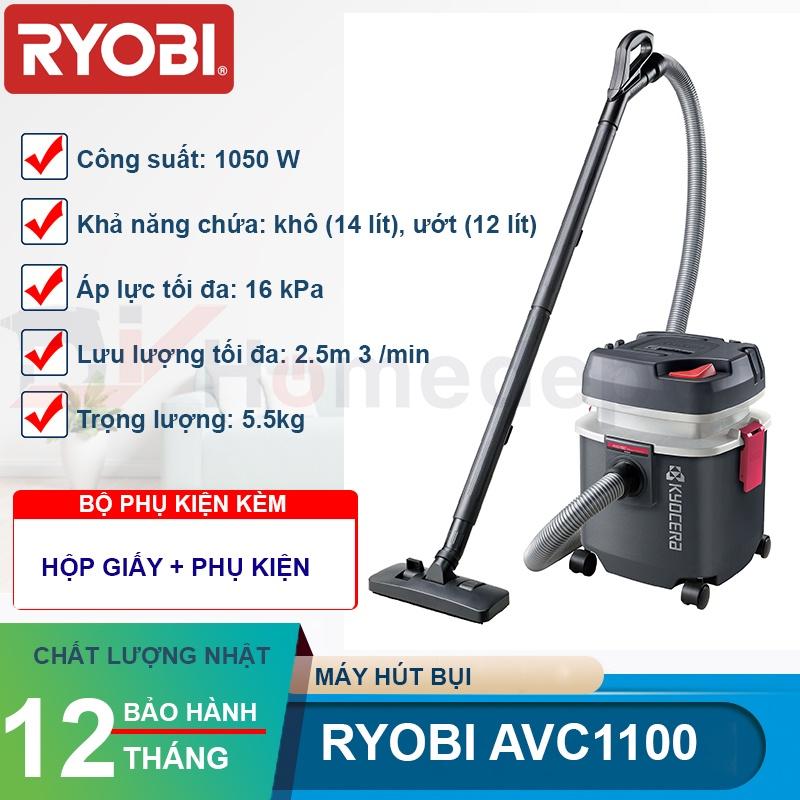 Máy hút bụi khô và ướt 1050W Ryobi AVC1100 hàng chính hãng