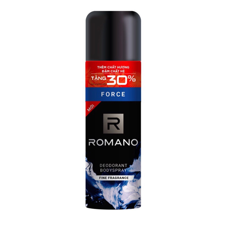 Xịt khử mùi toàn thân cho nam Romano Force tặng 30% dung tích chai 195ml