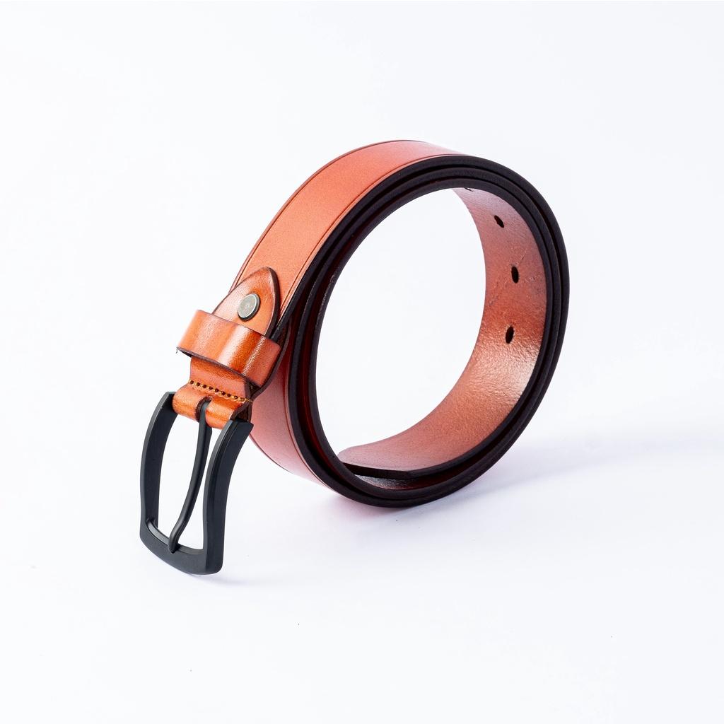 LADODI Thắt Lưng Da Bò Thật 3.4 Cm Khóa Gài Sáng Màu Thời Trang Cao Cấp Cho cả Nam và Nữ