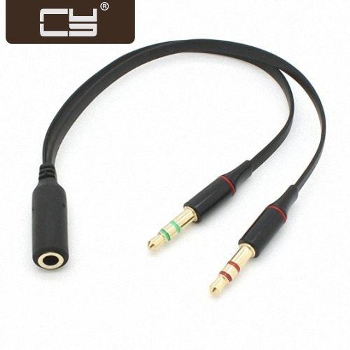 Tai nghe điện thoại di động RC-122 thuận lợi nhất được kết nối với dòng tai nghe máy tính micrô chuyển đổi tai nghe âm thanh máy tính một điểm hai dòng