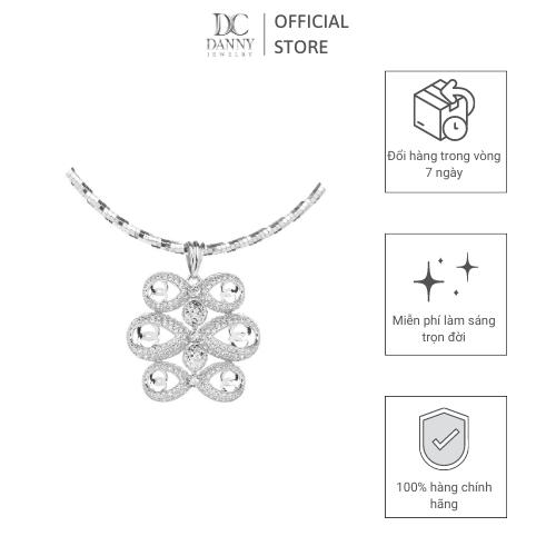 Mặt Dây Chuyền Nữ Bạc 925 Danny Jewelry Xi Bạch Kim Đính Đá CZ DI4GZ013
