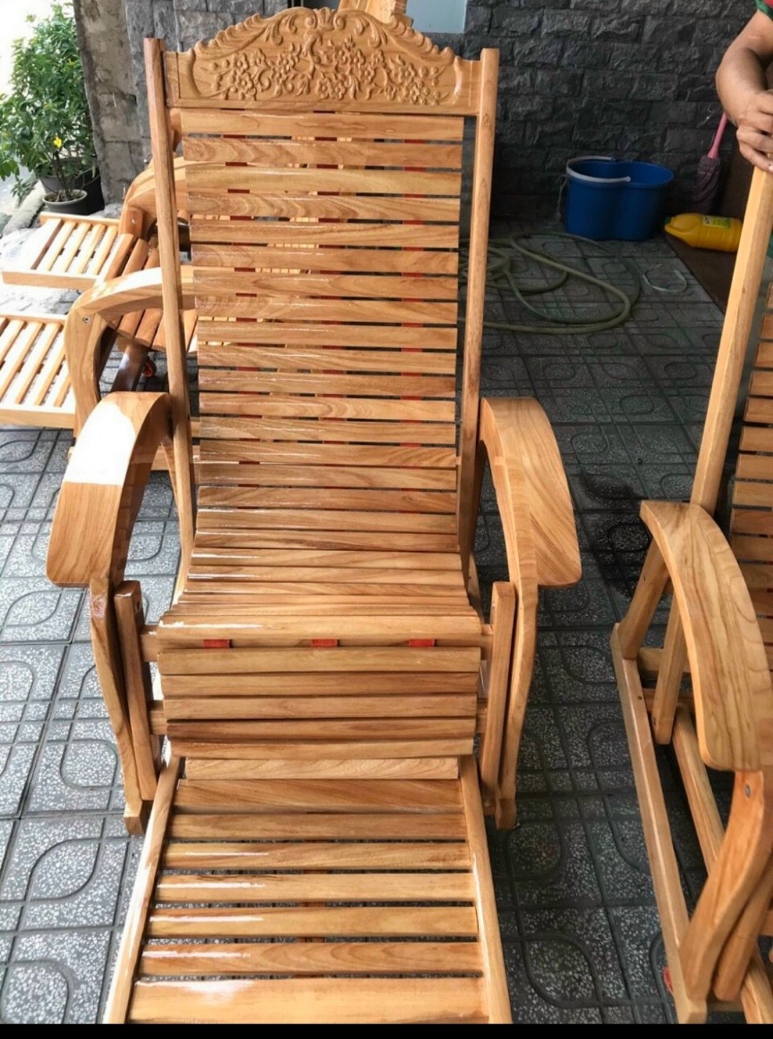 GHẾ THƯ GIÃN GỖ GÕ ĐỎ LOẠI 1 CAO CẤP