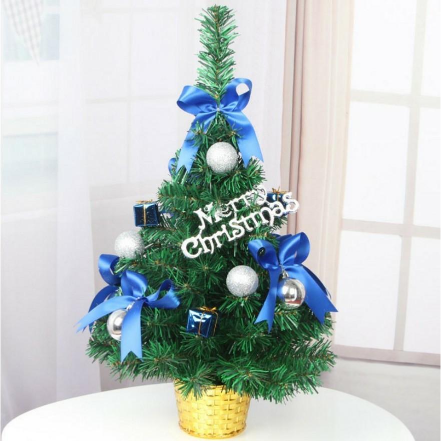 Cây thông Noel mini trang trí cao 50cm tặng phụ kiện Cây thông mini 50cm đầy đủ phụ kiện mẫu C12