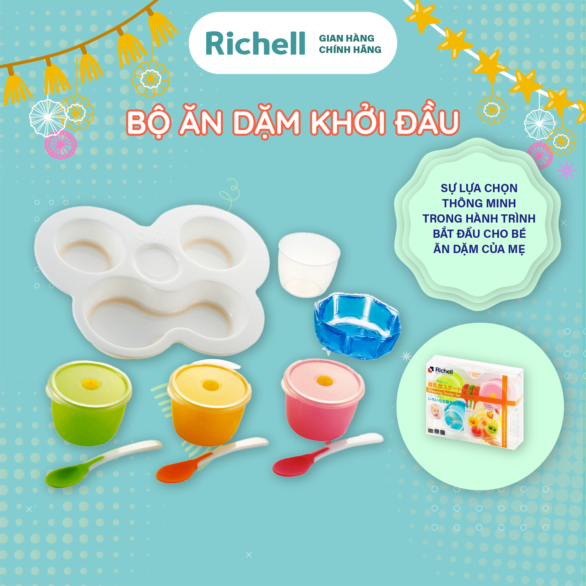 Bộ ăn dặm khởi đầu Richell Nhật Bản | Baby