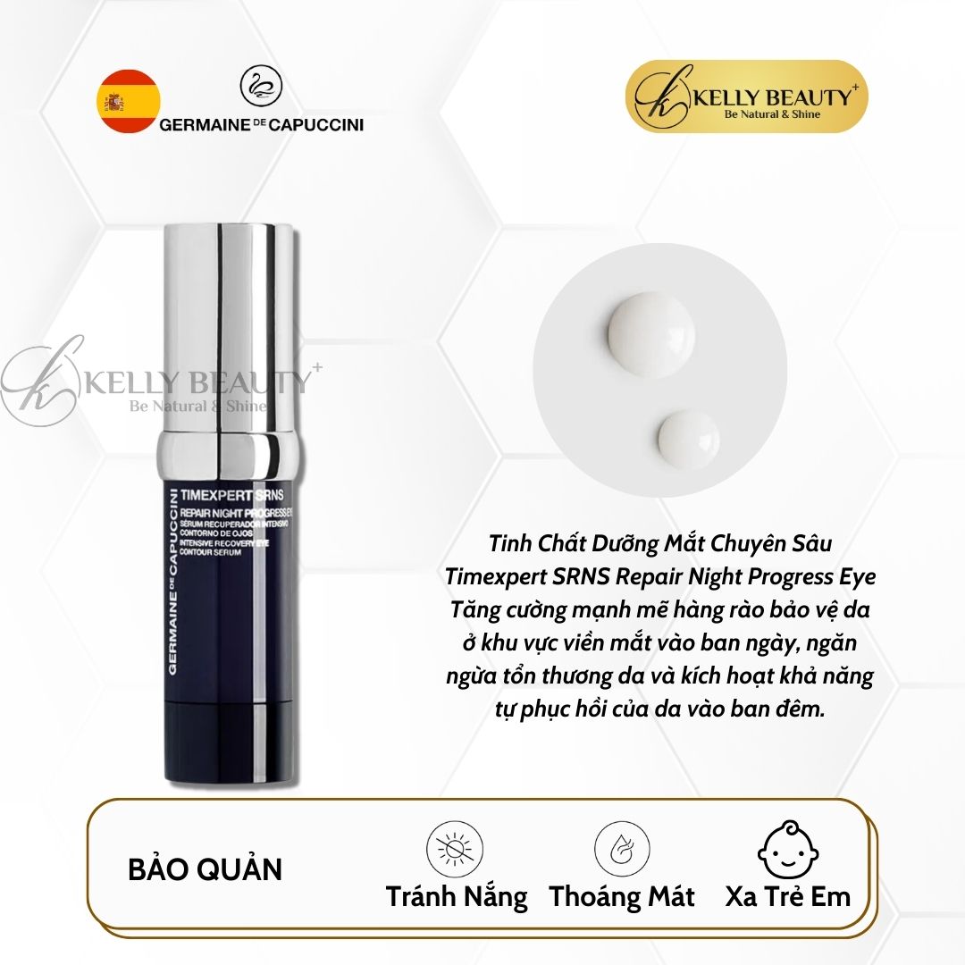 Huyết Thanh Trẻ Hóa Vùng Mắt Germaine Timexpert SRNS Repair Night Progress Eye | Kelly Beauty