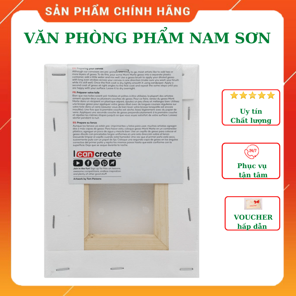 Khung Canvas Mont Marte nhiều kích thước - Studio Canvas Pine Frame S.T