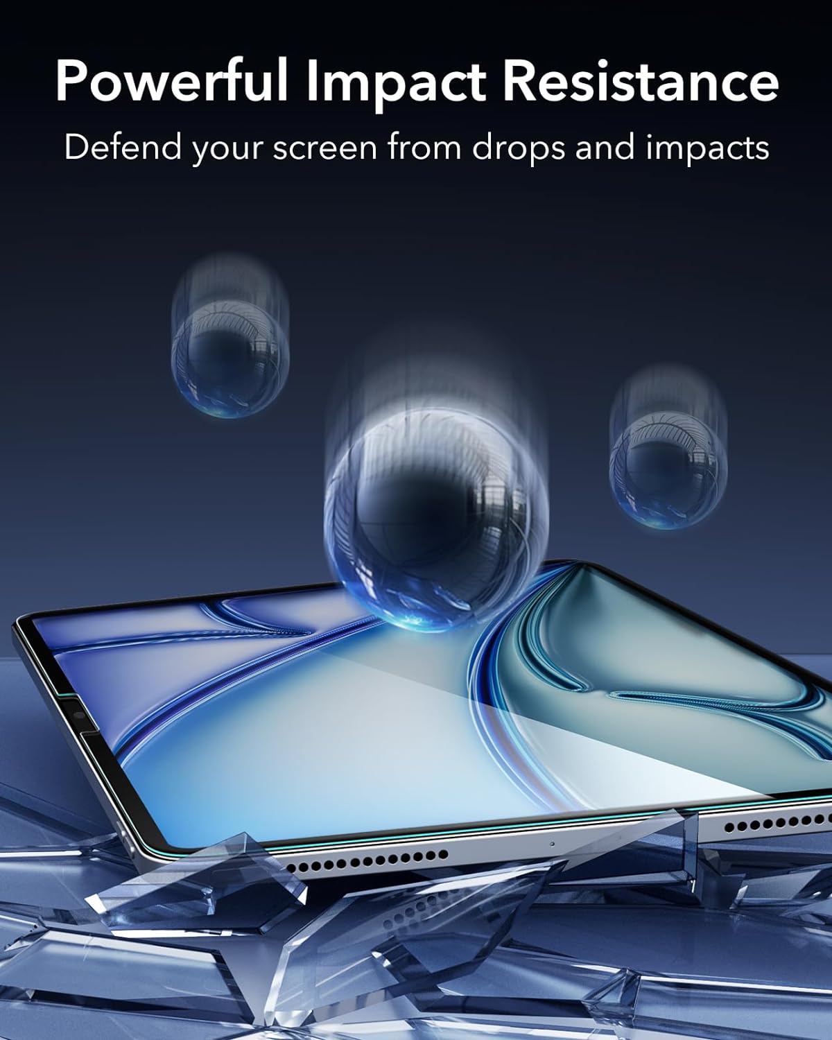 Bộ 2 Miếng kính cường lực dán màn hình dành cho iPad Pro 11/13 inch M4 &amp; iPad Air 11/13 inch M2 M3 2025/2024 ESR Tempered Glass Screen Protector - Hàng Chính Hãng