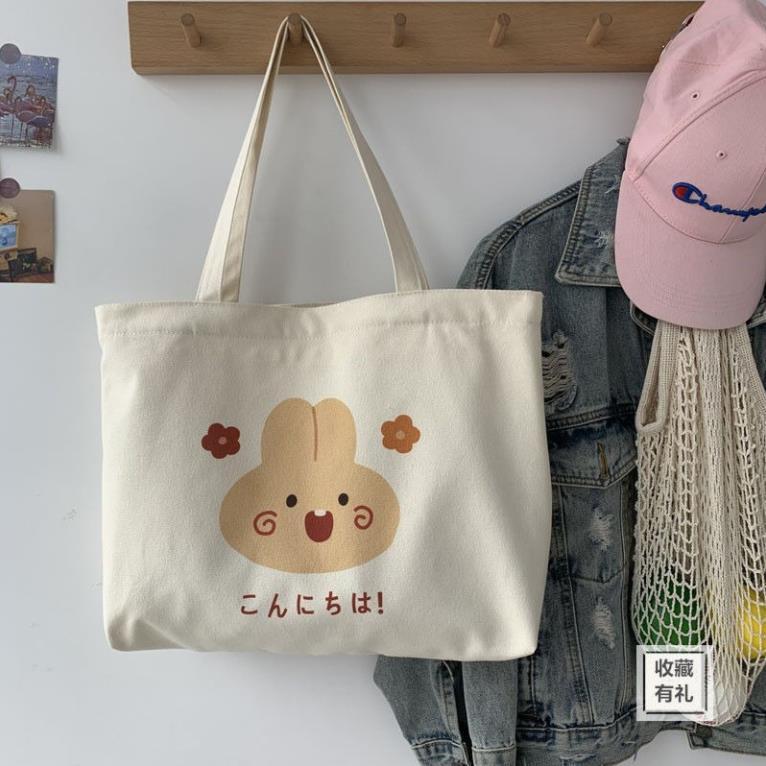 Túi vải tote nam nữ Unisex chất Canvas Đeo Vai Form Ngang N.G.Os