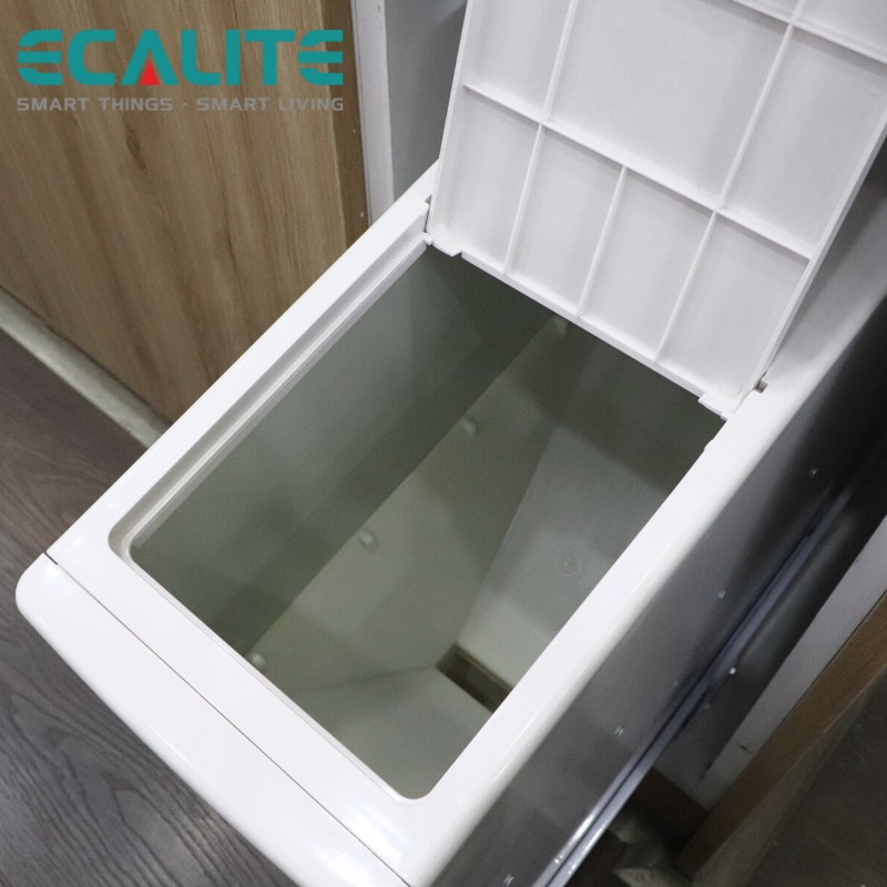 Thùng gạo âm tủ cánh mở Pull-out Ecalite NRC15P - Hàng Chính Hãng