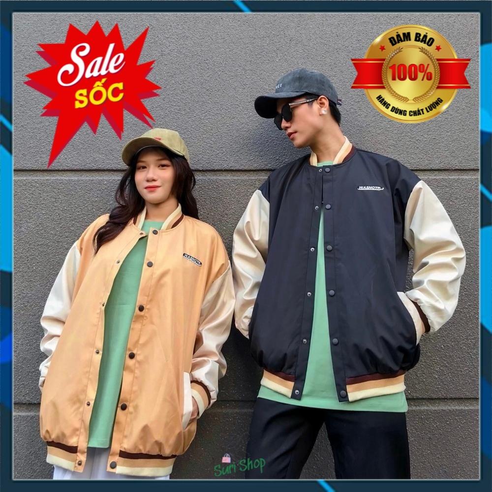 Áo khoác bomber jacket form rộng - vải dù cao cấp ️Áo bomber Varsity dáng Unisex nam nữ D05