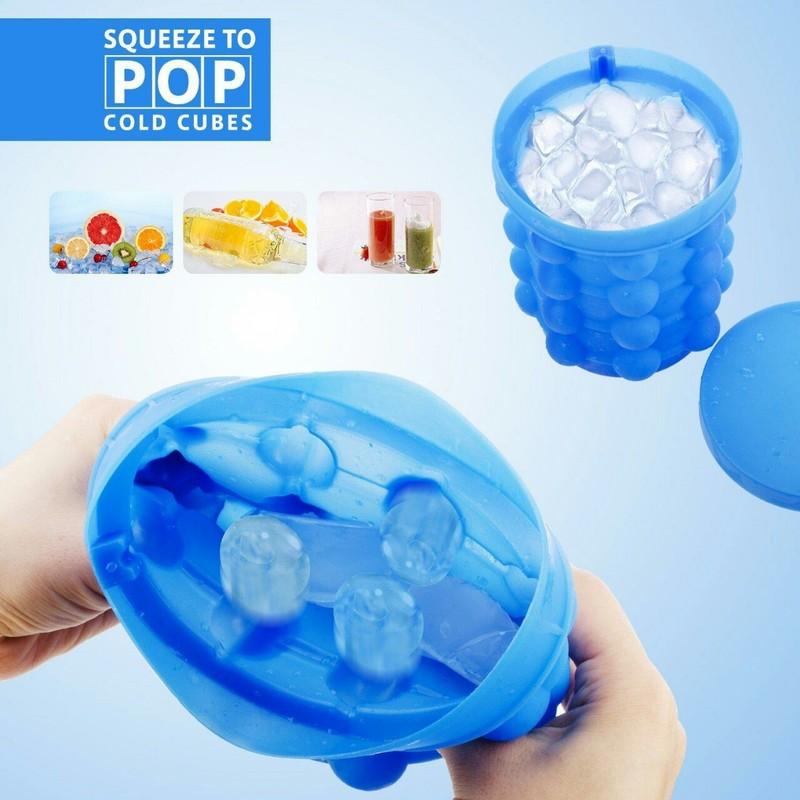 Cốc Làm Đá Giữ Nhiệt Thông Minh Ice Genie 120 Viên Có Nắp Đậy Tiệt Trùng Tiện Dụng - Hàng Chất Lượng