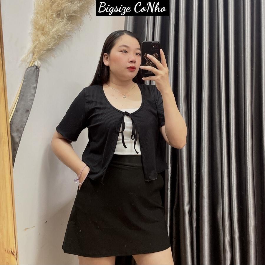 Set ao thun bigsize nữ hai cái gồm Áo Dây trong và Áo Nhoác Ngoài G6 - Màu Trắng