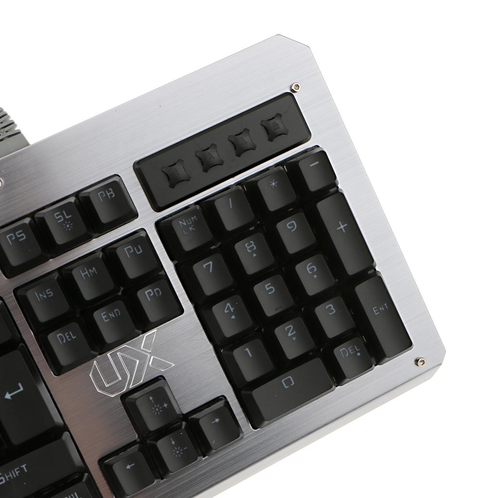 104 Keys Ergonomic Backlit Gaming Mechanical USB Wired Keyboard Blue Switch