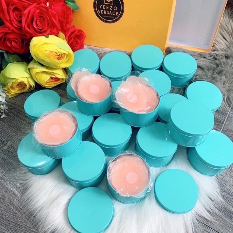 Hộp 10 miếng dán ngực Silicon dùng nhiều lần - Hộp xanh - DNHX