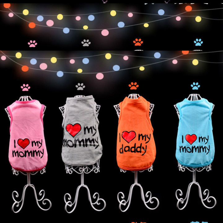 ÁO 3 LỖ CHO CHÓ LỚN I LOVE MOMMY/ DADDY - SP005150