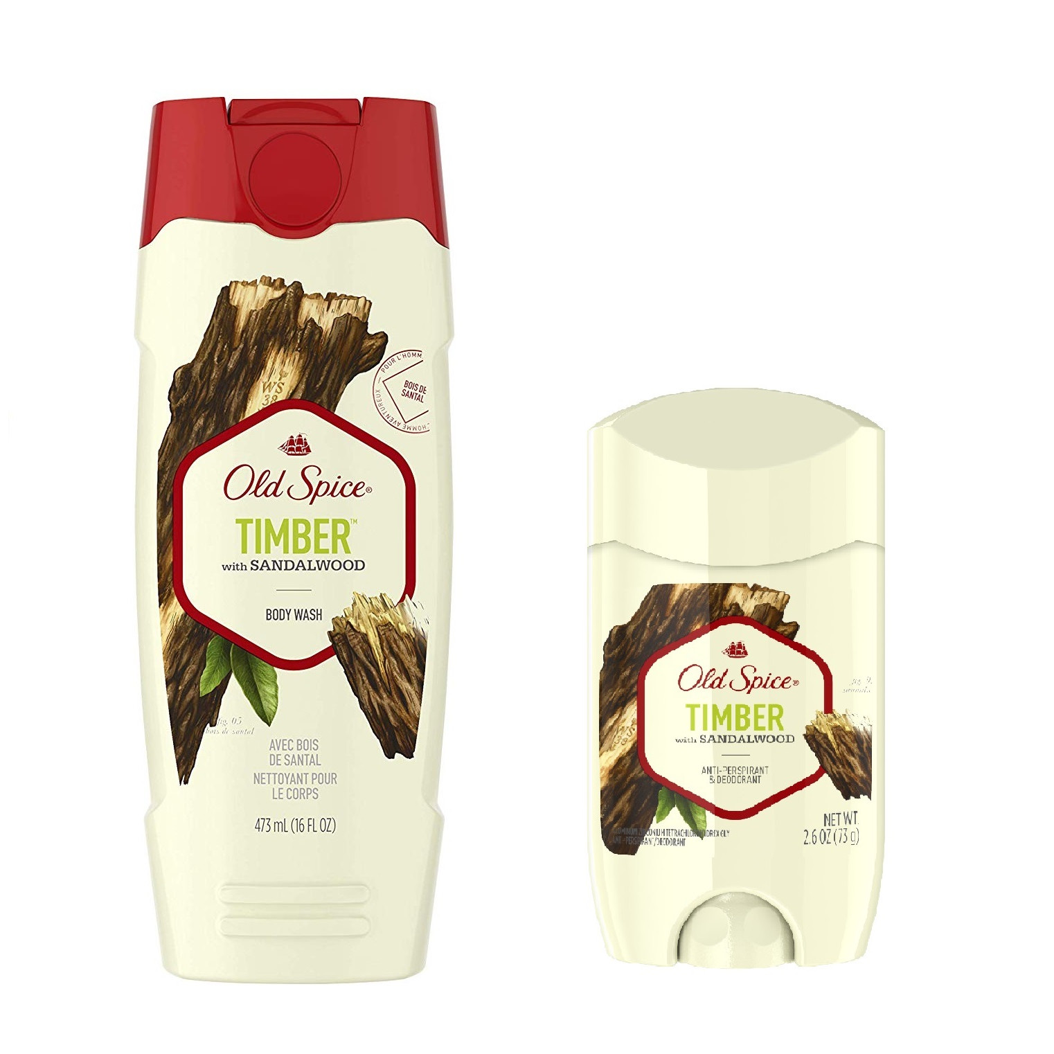 Combo sữa tắm + sáp khử mùi Old Spice Timber mẫu mới ( 473ml-73g )