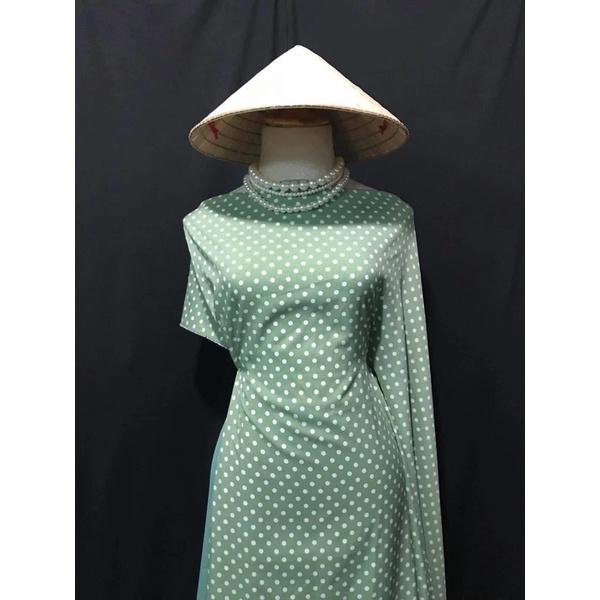 Vải áo dài chấm bi