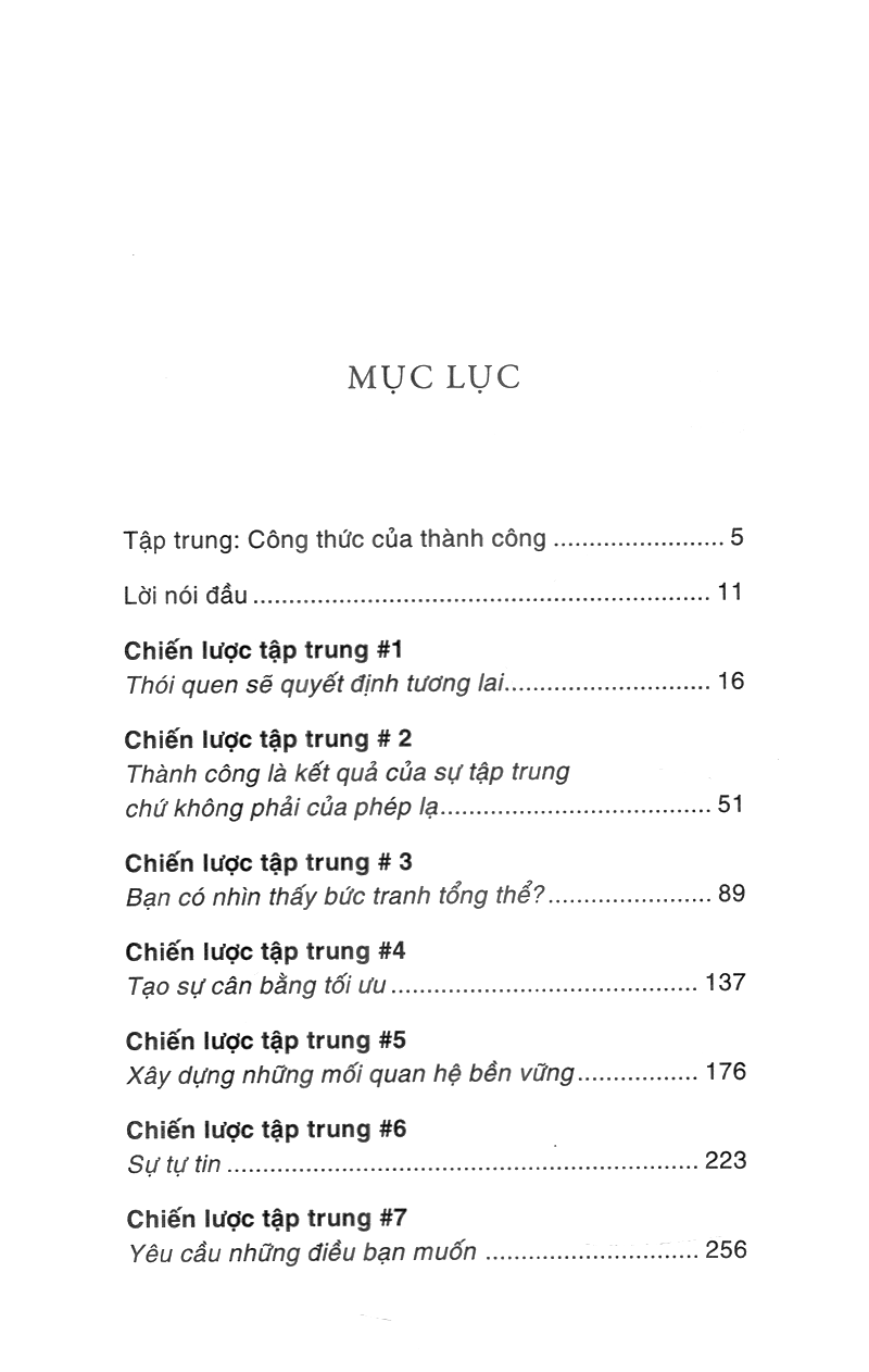 Sức Mạnh Của Tập Trung