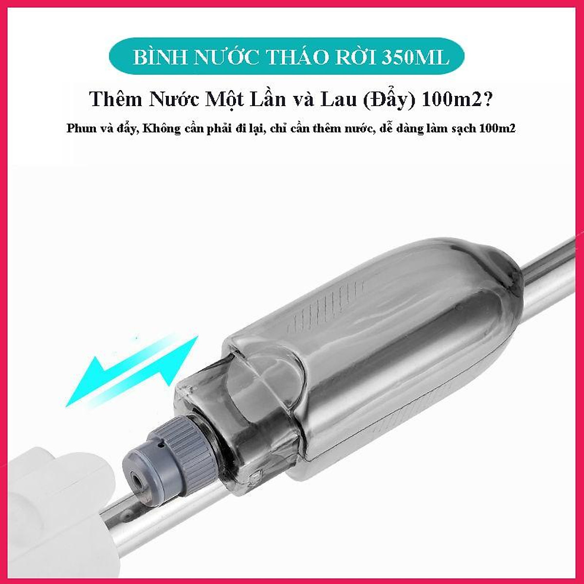 Cây Lau Nhà Thông Minh Phun Sương Chổi Lau Xịt Nước Khử Khuẩn Đầu Xoay 360 Độ Thông Minh