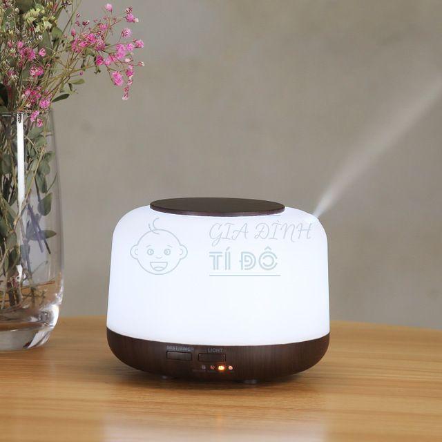 Máy Xông Tinh Dầu Vân Gỗ Dung Tích 300ml Có Đèn Led