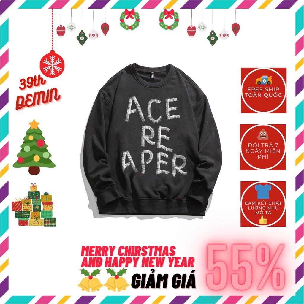 Áo nỉ ACE phong cách Hip Hop graffiti sweater unisex Form rộng Free Size
