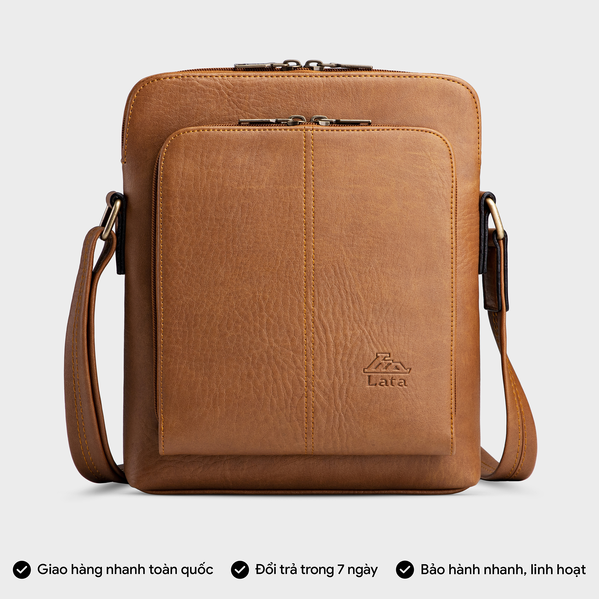 Túi Lata ( Thời trang nam cao cấp - Túi đeo chéo da TN17 )