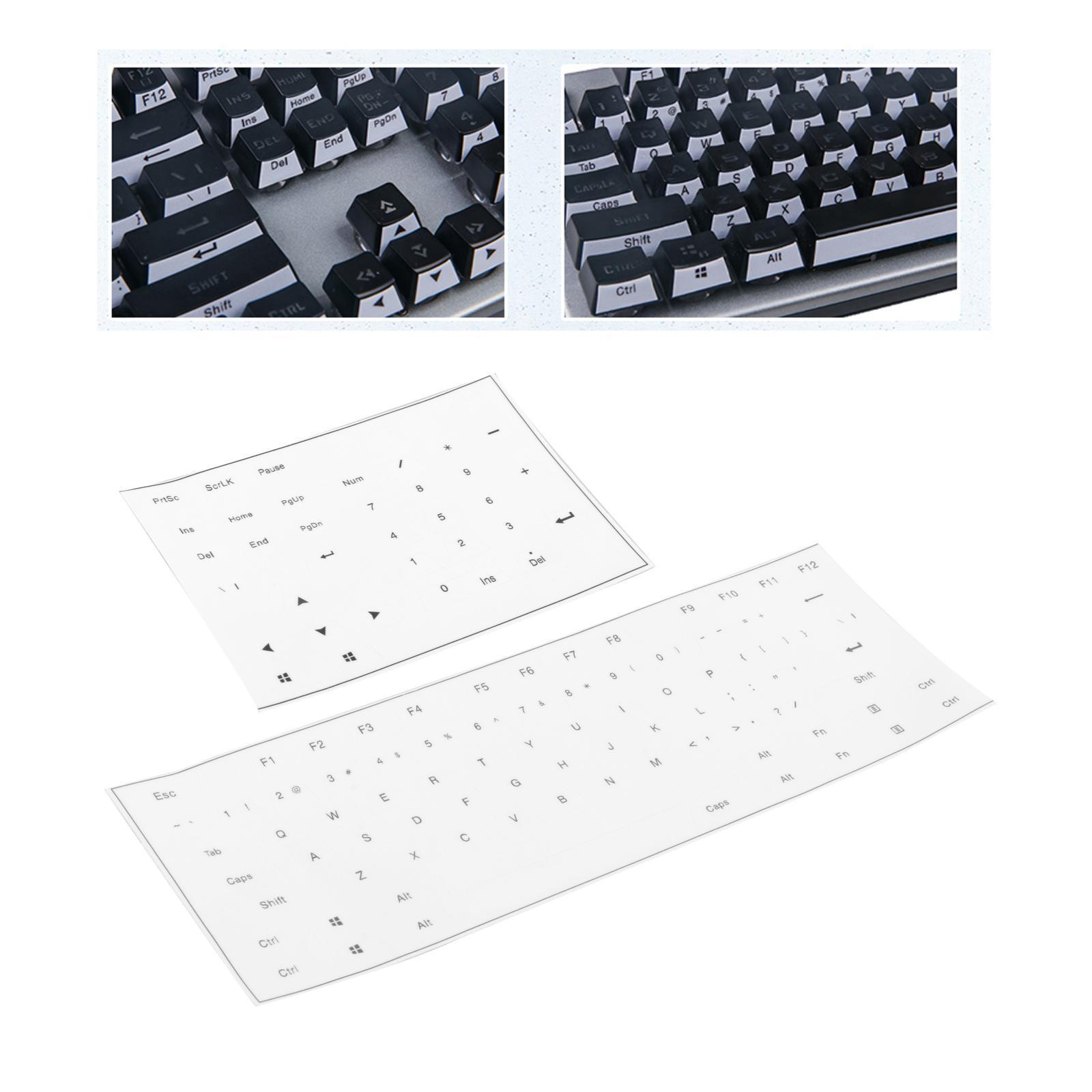 Universal Keyboard Side Stickers for Mechanical Keycaps white black