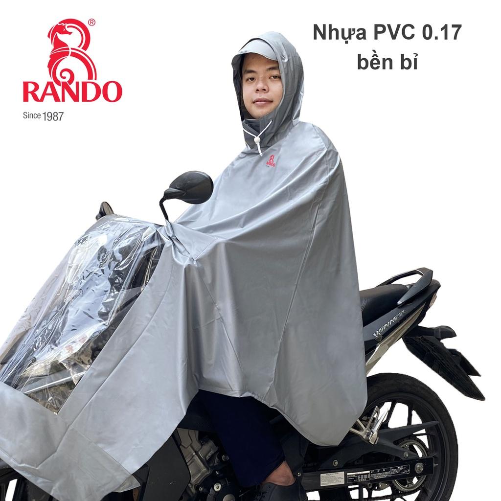 Áo Mưa Cao Cấp ENCIR 017, RANDO Chính Hãng, Bít Sườn, Có Kiếng Lớn Phủ Đèn Xe, Bề Bỉ Không Thấm Nước