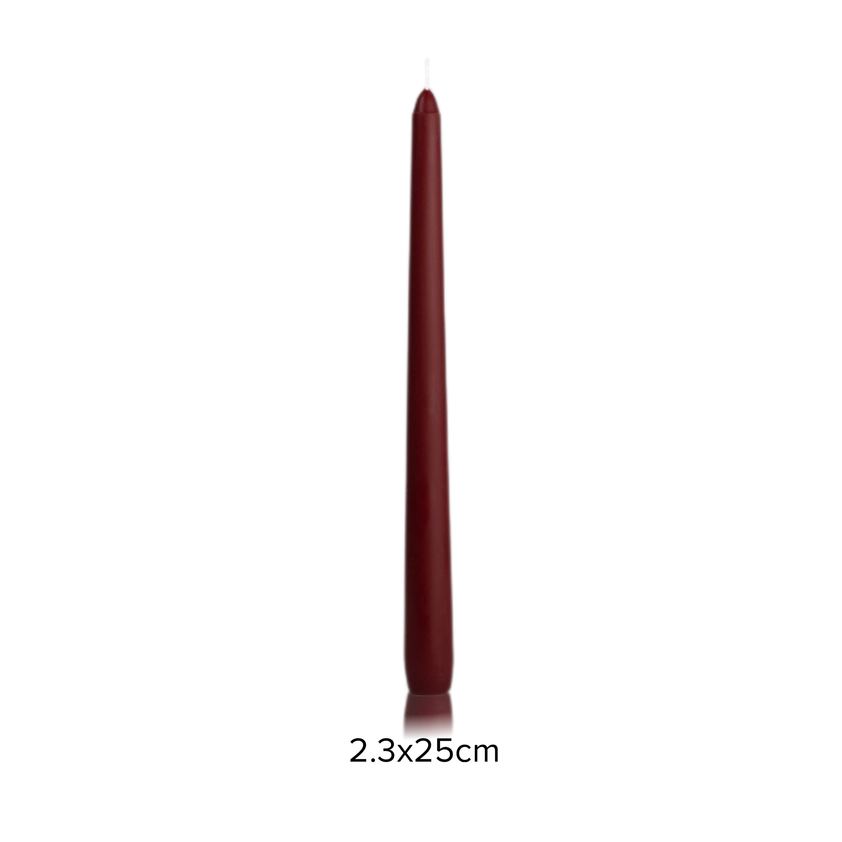 [Hộp 6 nến] Nến thơm taper Eden Candle FTRAMART EDC2331 (Đỏ bọc đô), cao 25 cm, phù hợp tất cả các chân nến theo tiêu chuẩn nến taper