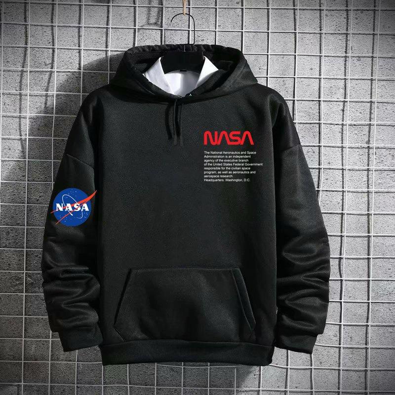 Áo hoodie nỉ bông nam nữ unisex dài tay in hình NASA, áo nỉ nam phom rộng in hình hoạ tiết NASA