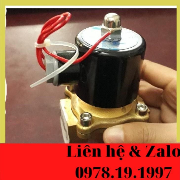 Van điện từ phi 27mm-220V-thường đóng van khóa mở nước bằng điện phi 27mm