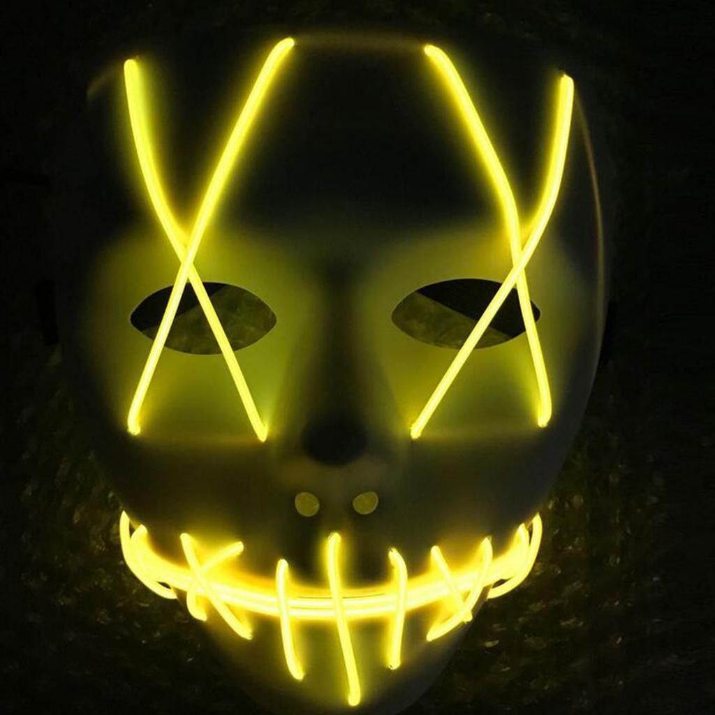 Horror LED Face Mask Halloween Festival Rave Cosplay Party