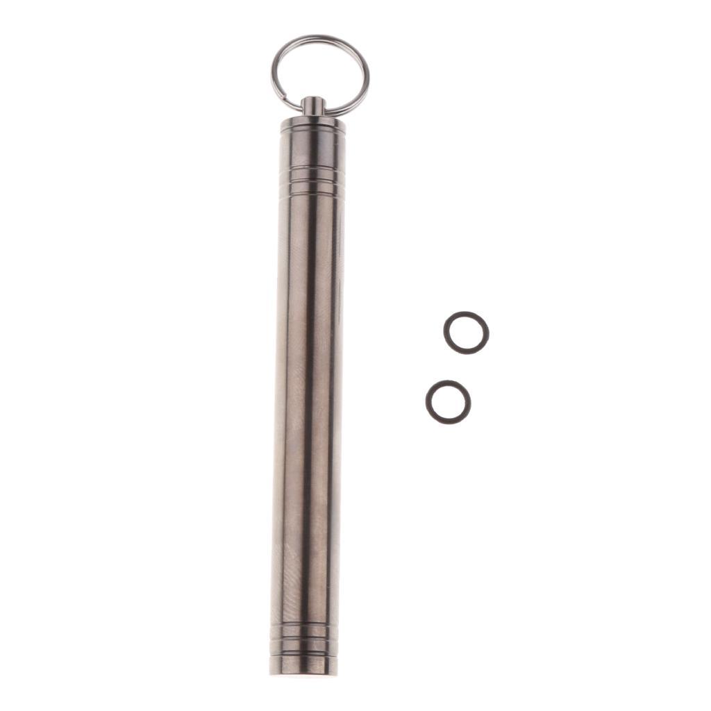 Pocket Titanium Alloy Camping Toothpick Box Ear Pick Holder with Ear Pick for Outdoor Activities