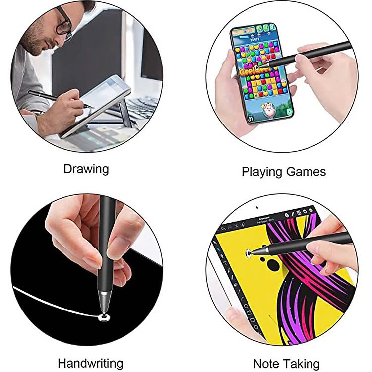 Bút Cảm Ứng Dành Cho Điện Thoại Ipad Máy Tính Bảng - Hàng Nhập Khẩu (Tặng Đầu Cảm Ứng Thay Thế)