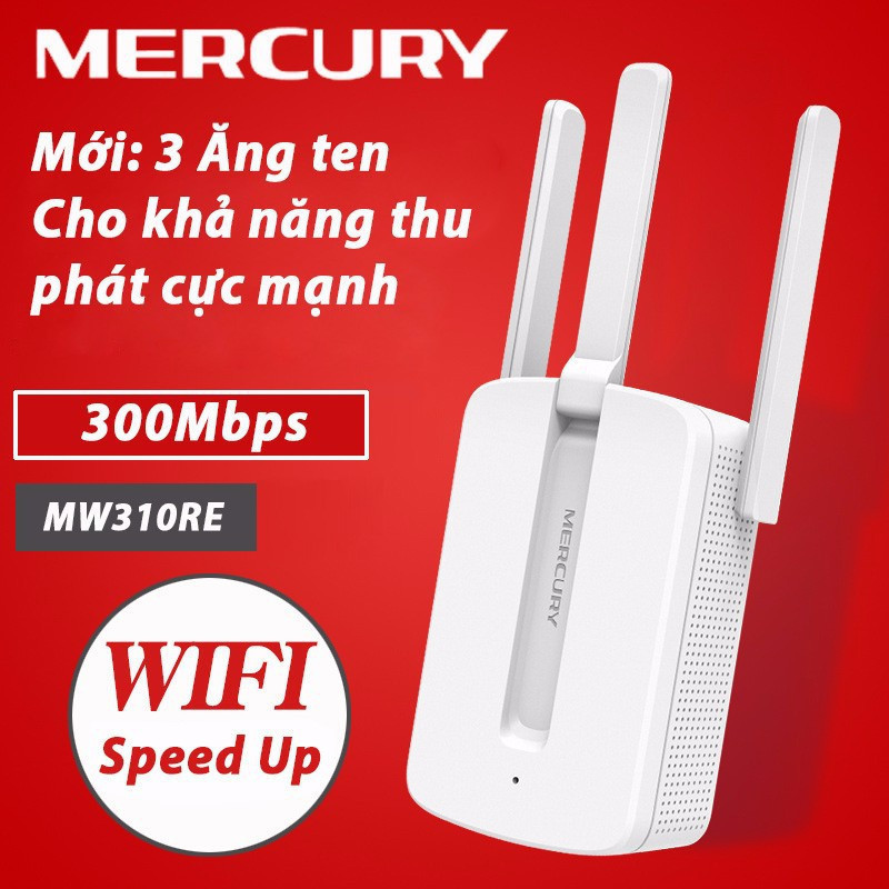 Kích sóng Mercury 3 dâu tốc độ 300M - Kích sóng Wifi 3 dâu cực mạnh _Hàng chính hãng