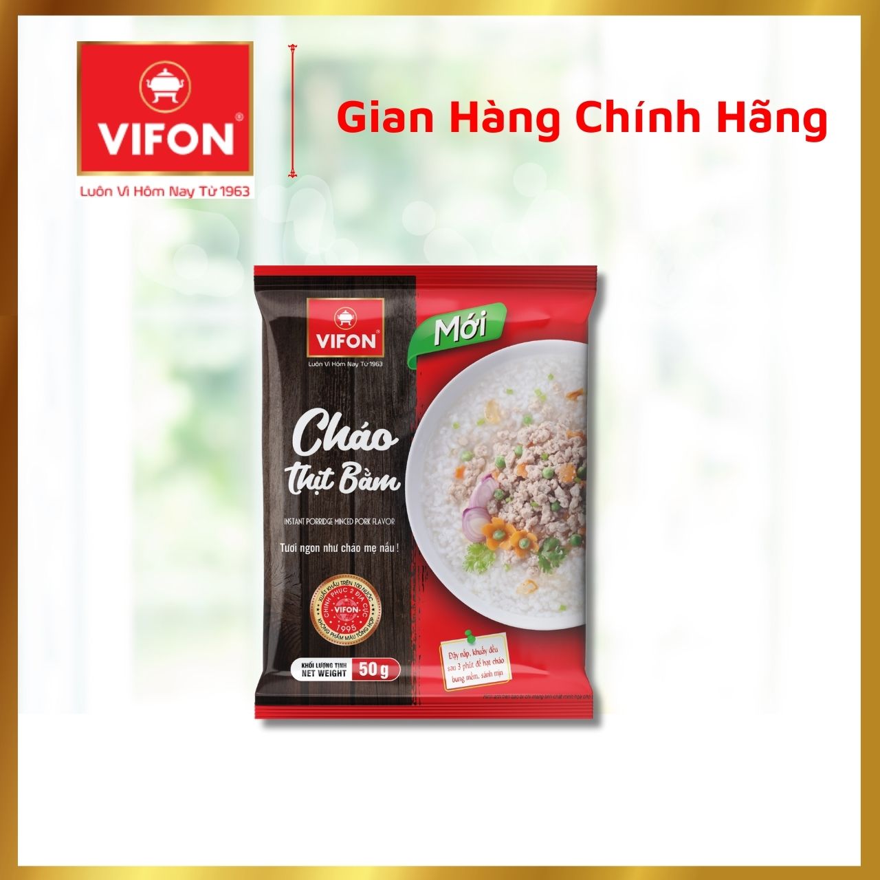 Thùng 50 Gói Cháo Thịt Bằm 50g